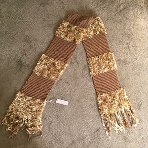 Soft brown mixed with a little gold scarf